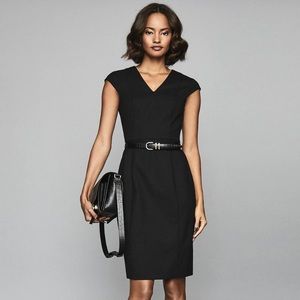 Reiss Hartley Tailored Dress NWT Black